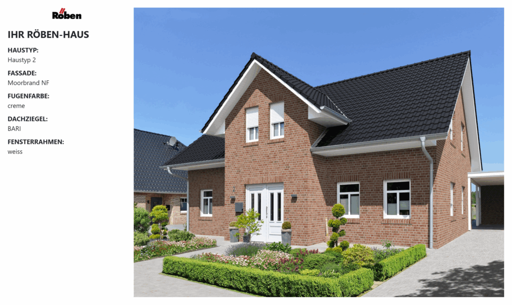 Beispielhaus - Röben Konfigurator